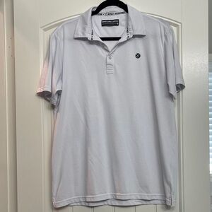 DIXXON White Short Sleeve Polo with Subtle Logo